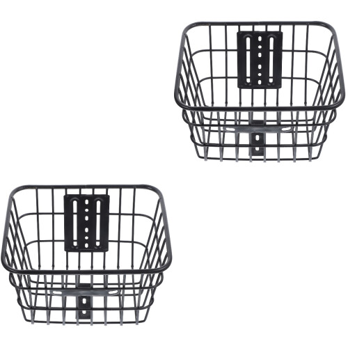 2Pièces Panier Métallique Noir Pliable Pour Rangement