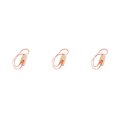 3Pièces Lanières Silicone Orange Pour Téléphone, Cou Résistant