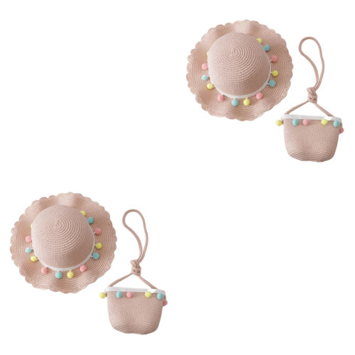 2Ensembles Chapeaux Enfants Rose Avec D'été