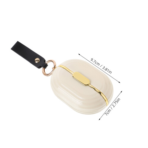 4Pcs Small Handbag Lint Rollers Beige Easy Use Reusable Pet Hair Tool 1