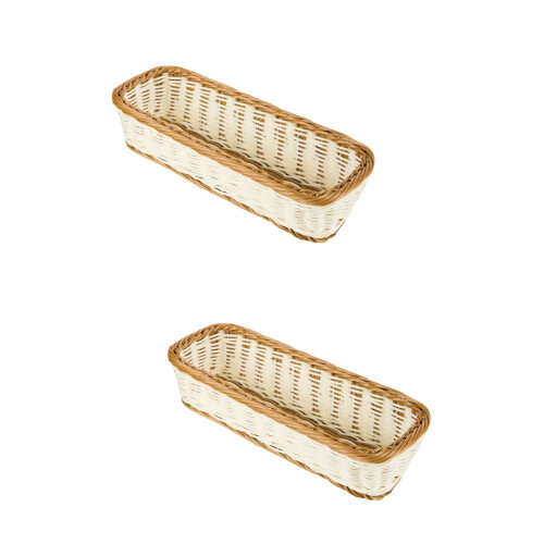 2Pièces Panier Imitation Rotin Pour Cuisine