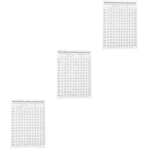 3Pièces Affiche Harpe Papier Blanche Débutant Portable Pratique