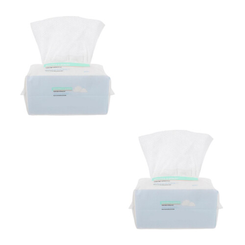 200Pièces Lingettes Jetables Coton Usage Humide