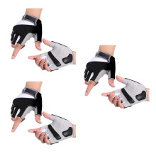 3Pièces Noir Sans Doigts Tissu Premium Pour Activités Sport