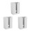 3Pièces Boîte Rangement Mouchoirs Murale Grise Perçage Facile 1