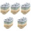 5Sets Bright Plastic Baby Bath Stackable Cups Educational Toddler Toys 5