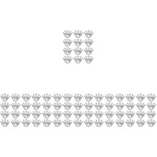 6Pièces Broches Diamantées Argentées Tiara Élégante Pour