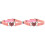 2Pièces Collier Animaux Rose En , Ajustable Pour Chat 1