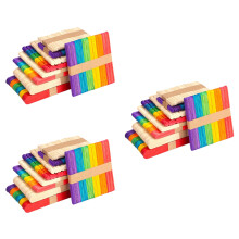 900Pièces Bâtonnets En Bois Colorés Pour Bricolage Éducatif