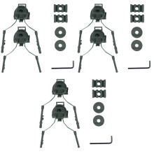3Pièces Rail Casque Vert Outdoor Pièces Robustes Et Pratiques