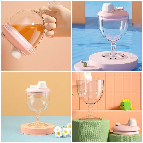 6Pièces Gobelets À En Rose Pour Bébé, Anti- 2