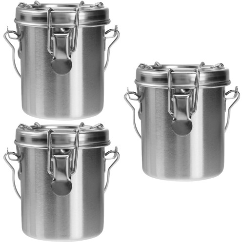 3Pièces Seau Lavage Acier Inoxydable Argent Durable Portable