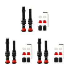 3Ensembles Accessoires Vélos Tige Aluminium Tubeless Noir Robuste