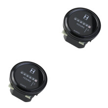 2Pièces Compteur D'heures Quartz Rond Noir 10V-80V Résistant Eau