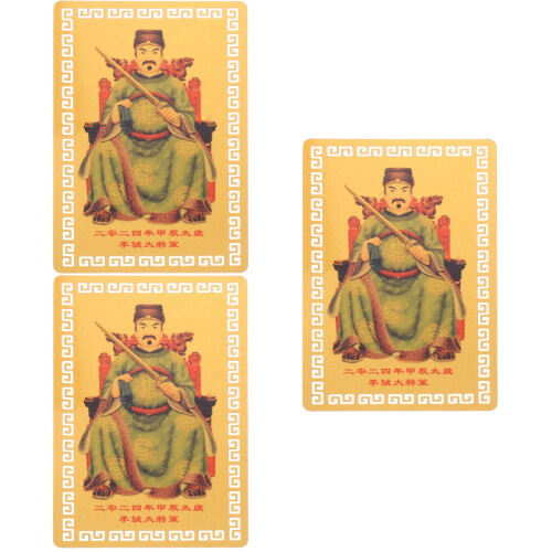 3Pièces Carte Amulette Chance Sui 2024 Orange Compacte Et