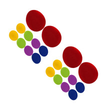 60Pièces Stickers Circulaires Colorés En Nylon Pour Formation Enfants