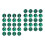 40Pièces Cabochons 14Mm Vert Gemme Verre Pour DIY 1