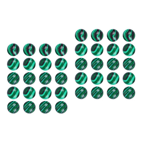 40Pièces Cabochons 14Mm Vert Gemme Verre Pour DIY