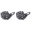 2Pièces Turban Catering Noir En Toile Robuste Ajustable 1