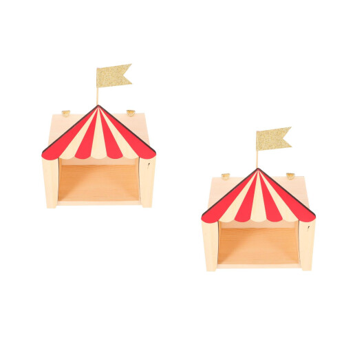 2Pièces Ornement De Bureau Rouge Pour Rangement