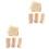 96Pièces Jetable Bois Beige Kit Camping Assiettes Couverts 1