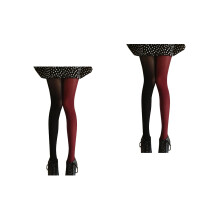 2Pièces Collants En Soie Noir Design Candy Mode