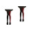 2Pièces Collants En Soie Noir Design Candy Mode 1