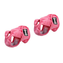 2Pièces Couches Réutilisables Rose Respirantes Coton Élastique