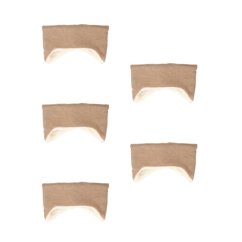 5Pièces Cache-Oreilles Beige Anti- Adapté Pour