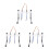 3Ensembles Cadres Pour Ecu, Support Avec 4 Sondes Multicolores 1
