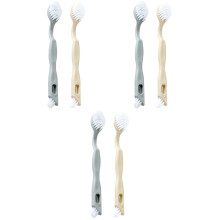 6Pièces Brosse Nettoyage Chaussures Et Textiles Poils Bois