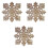 3Pièces Décor En Bois Khaki Fleurs DIY Pour Noëls 1