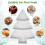 2Pcs Christmas Tree Shaped Grey Fruit and Nut Serving Tray 7