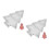 2Pcs Christmas Tree Shaped Grey Fruit and Nut Serving Tray 8