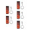 5Pcs Red Drumstick Carrying Case Oxford Cloth Drumstick Storage Bag 10