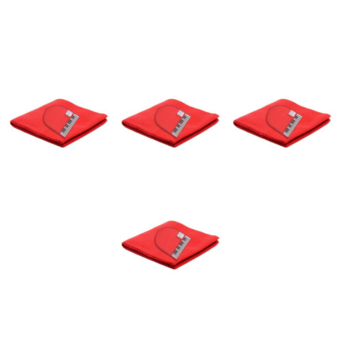 4Ensembles Et Housses Clavier Piano Rouge Absorbante