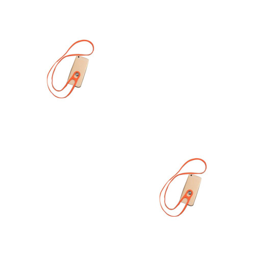2Pièces Sangles Téléphone Silicone Orange, Suspendues Cou Taille