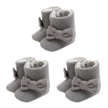 3Paires Bottes Enfants Hiver Coton Épais Chaudes