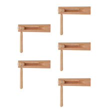 5Pièces Jouets En Bois Beige Matraca Pour Enfants