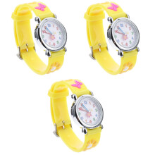 3Pièces Enfants Silicium Motif Fleurs Bracelet