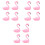 12Pièces Décor Flamant Rose Pour Gâteau Rose Durable Et Polyvalent 1