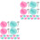 200Pièces Attaches Badges Plastique Alliage Usage Courant 1
