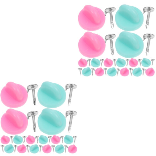 200Pièces Attaches Badges Plastique Alliage Usage Courant