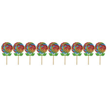 9Pièces Props Sucettes Fausses Multicolores Pour Photographie