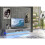 TV Unit Bloom 180cm - White & Grey Gloss Doors and LED Lights 5