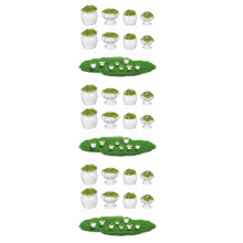 24Pièces Miniatures Plantes Plastique Décoratif Table Jouet Paysage