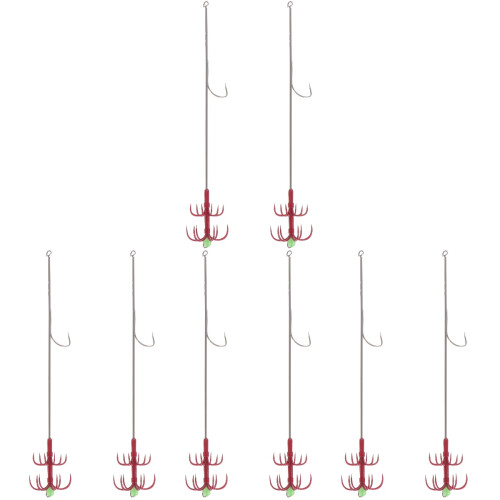 8Pièces Hameçons Doubles Pour À Seiche Poulpe