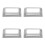 4Pcs Rear Seat Cd Player Frame Grey ABS Plastic Car Audio Mounting 8
