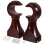 4 Pcs Wood Curtain Rod Bracket Support Rack 2