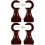 4 Pcs Wood Curtain Rod Bracket Support Rack 6